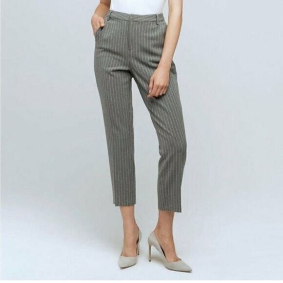 L’agence NWT dress pants size 8 gray striped - Picture 1 of 7